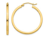 Medium Hoop Earrings in 14K Yellow Gold 1 Inch (2.00 mm)